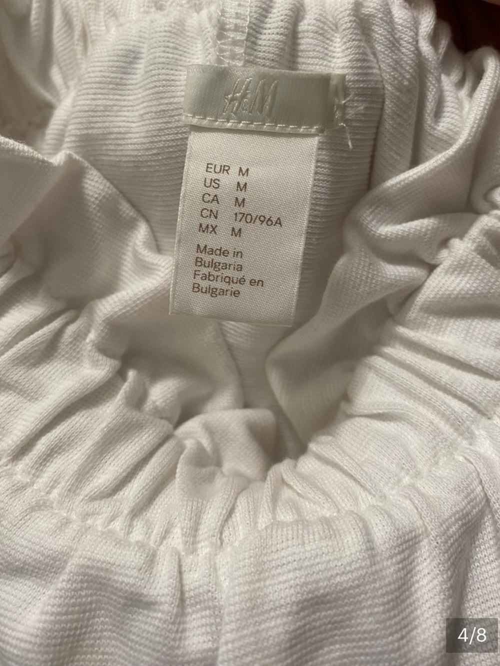 H&M White Off-Shoulder Ruffle Mini Dress - Picture 4 of 9